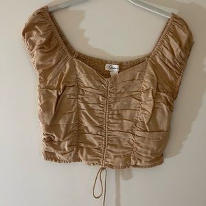 Tan crop top never worn new